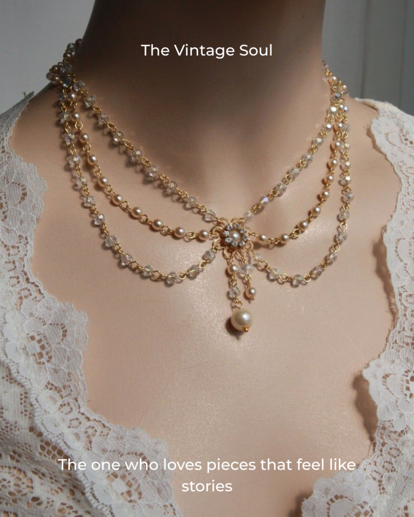 Vintage-style jewelry with antique detailing and heirloom aesthetics, perfect for women who love nostalgic and story-driven designs.