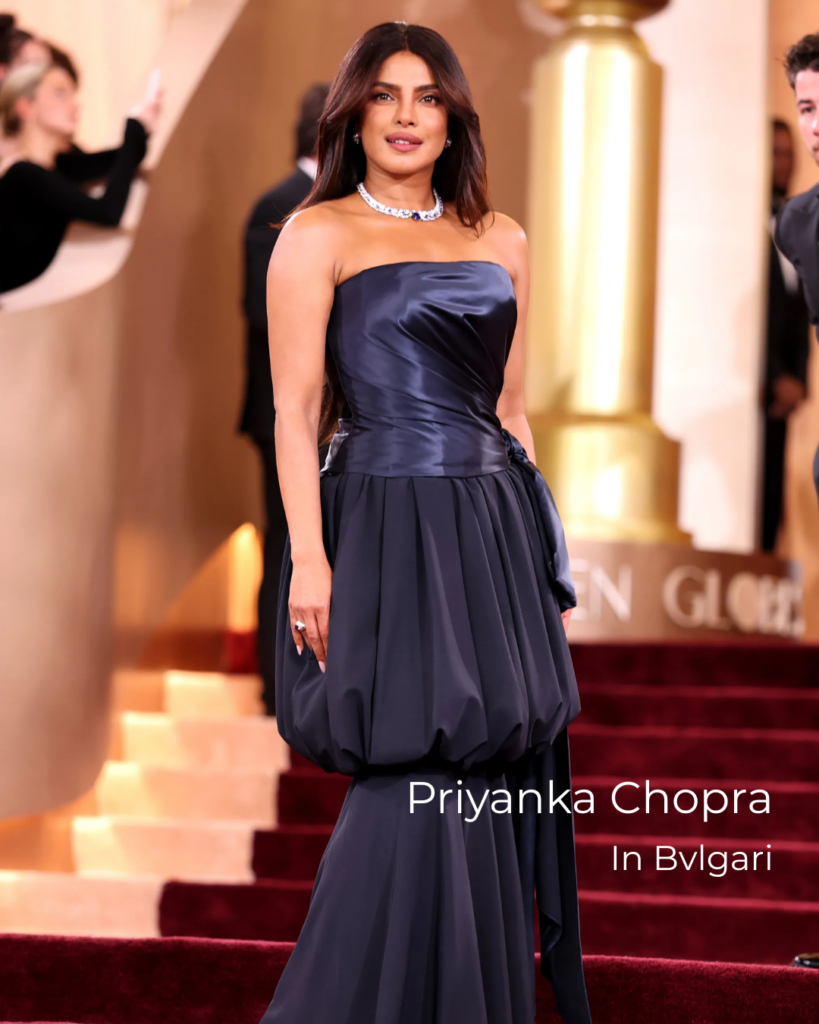 Jennifer Lawrence at the Golden Globes 2026 wearing Swarovski jewelry, highlighting modern crystal glamour and celebrity red carpet jewelry trends.