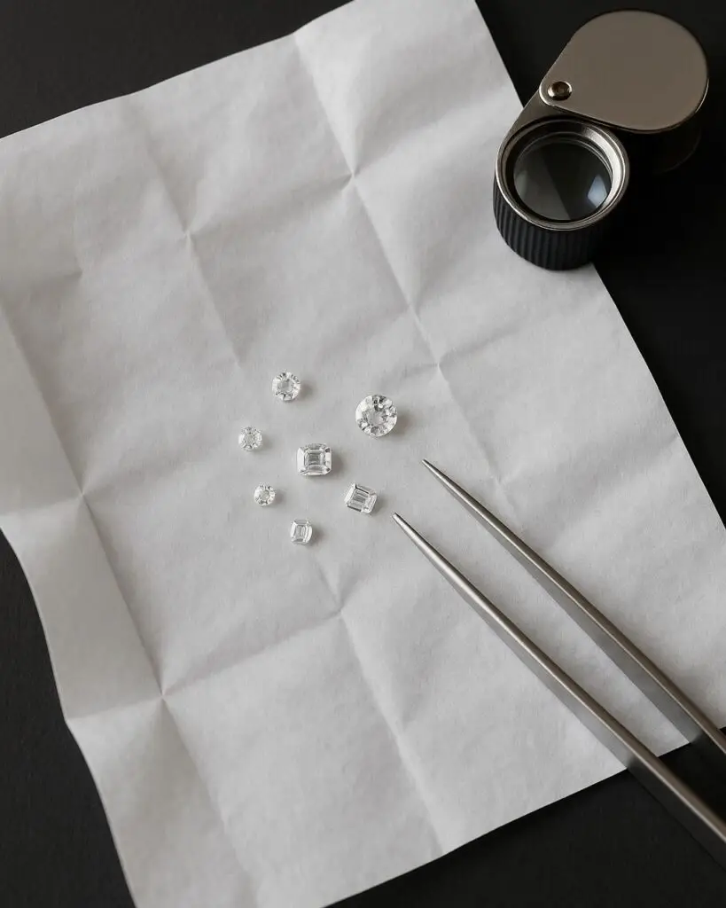 Close-up of a sparkling lab-grown diamond ring representing ethical luxury and modern jewelry innovation.
