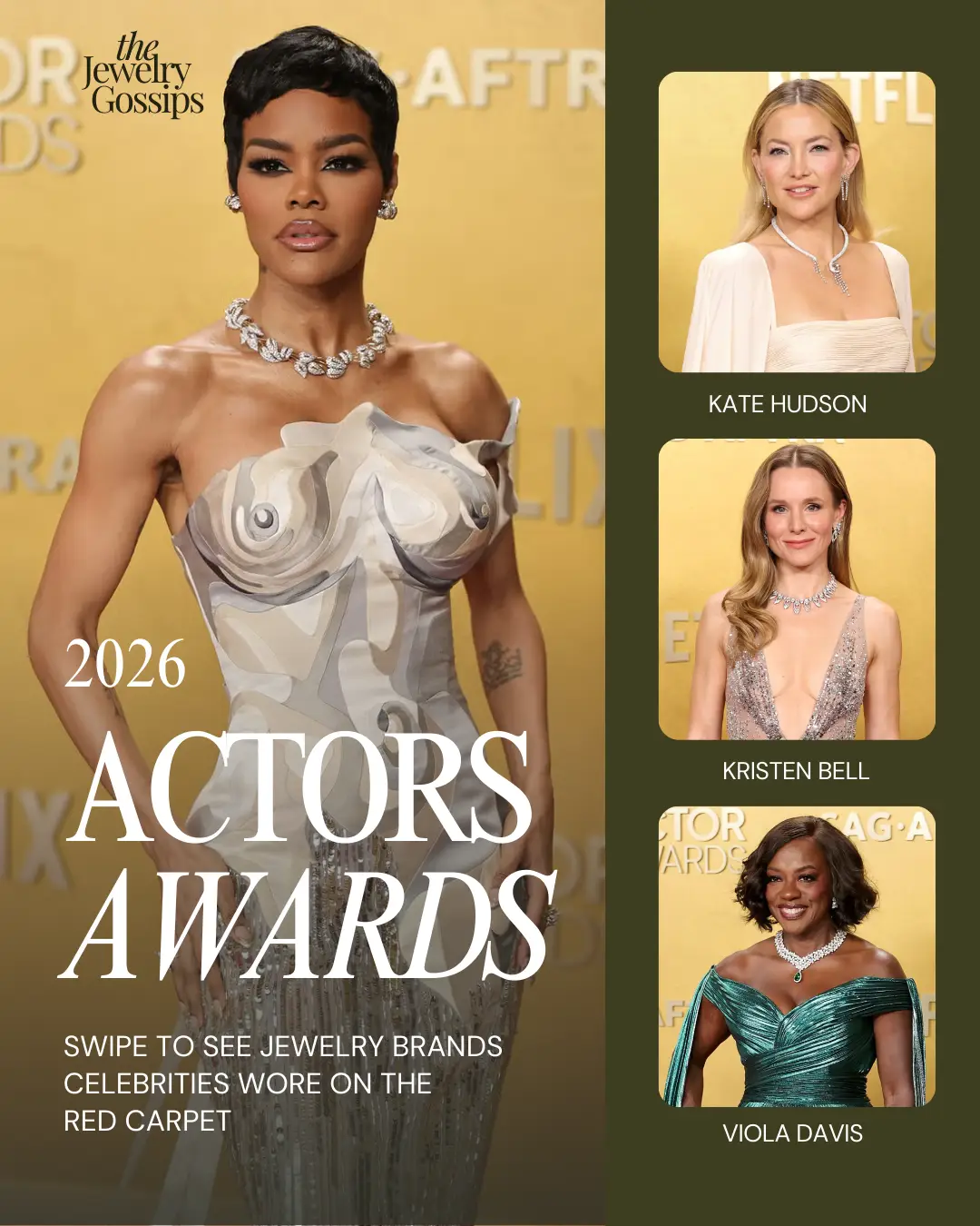 Actors Awards 2026: Jewelry That Ruled the Red Carpet