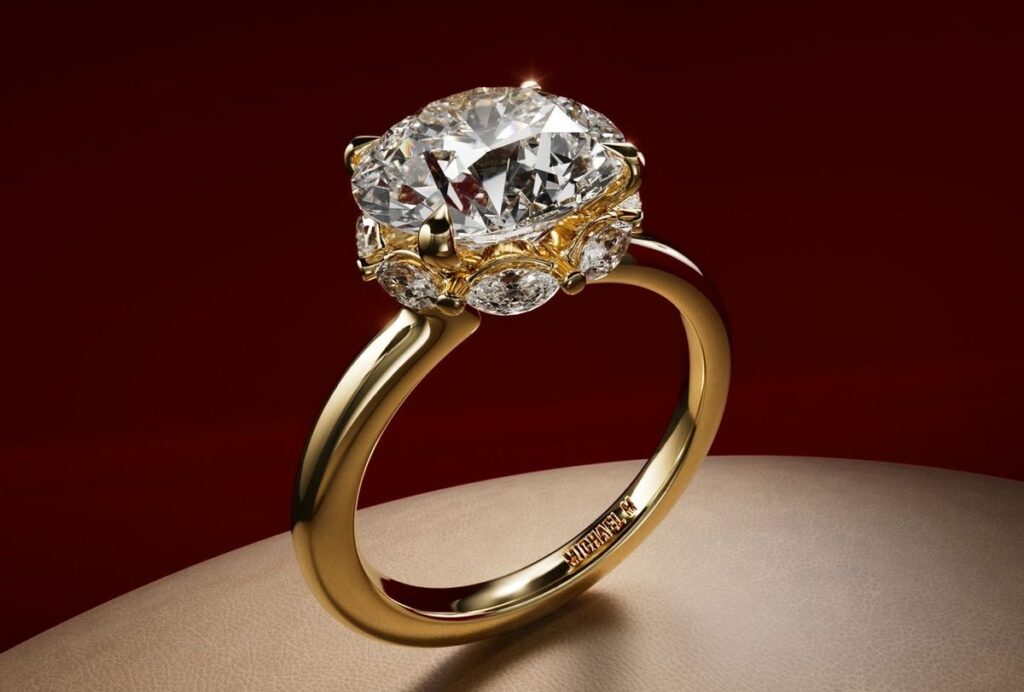 Photorealistic render of a luxury diamond ring created through custom jewelry manufacturing and advanced CAD jewelry design – The Jewelry Gossip
