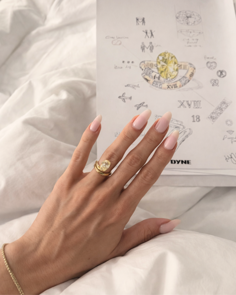 Oval diamond engagement ring showcasing the elegance of custom jewelry manufacturing and personalized jewelry design – featured by The Jewelry Gossip
